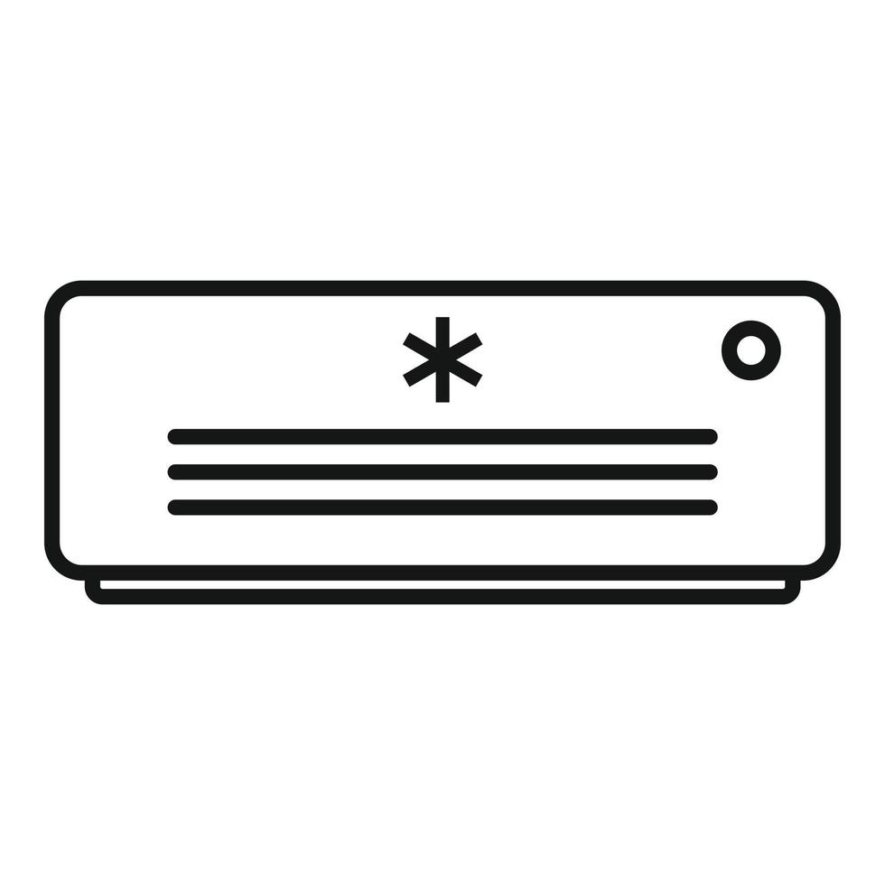 icono del acondicionador de aire del servicio de habitaciones, estilo de esquema vector
