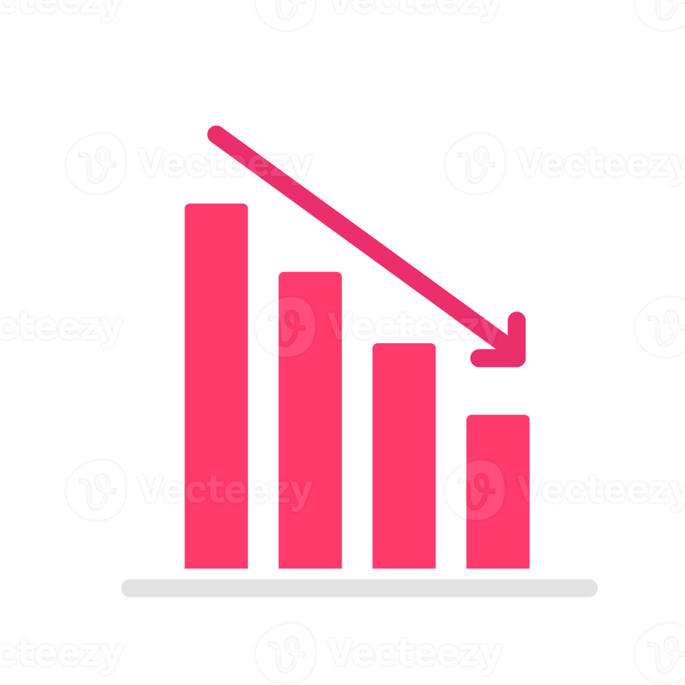 Line graph comparing business performance. Company earnings report concept png