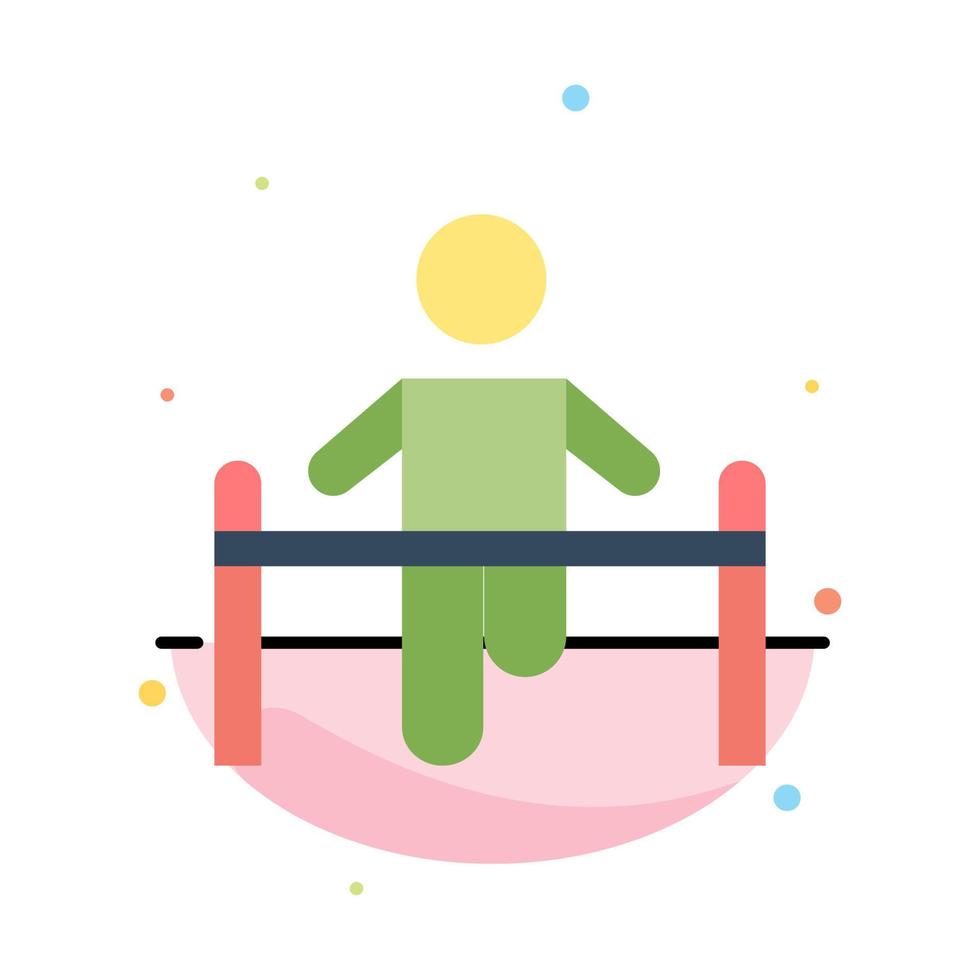 ejercicio gimnasio gimnástico salud hombre abstracto color plano icono plantilla vector