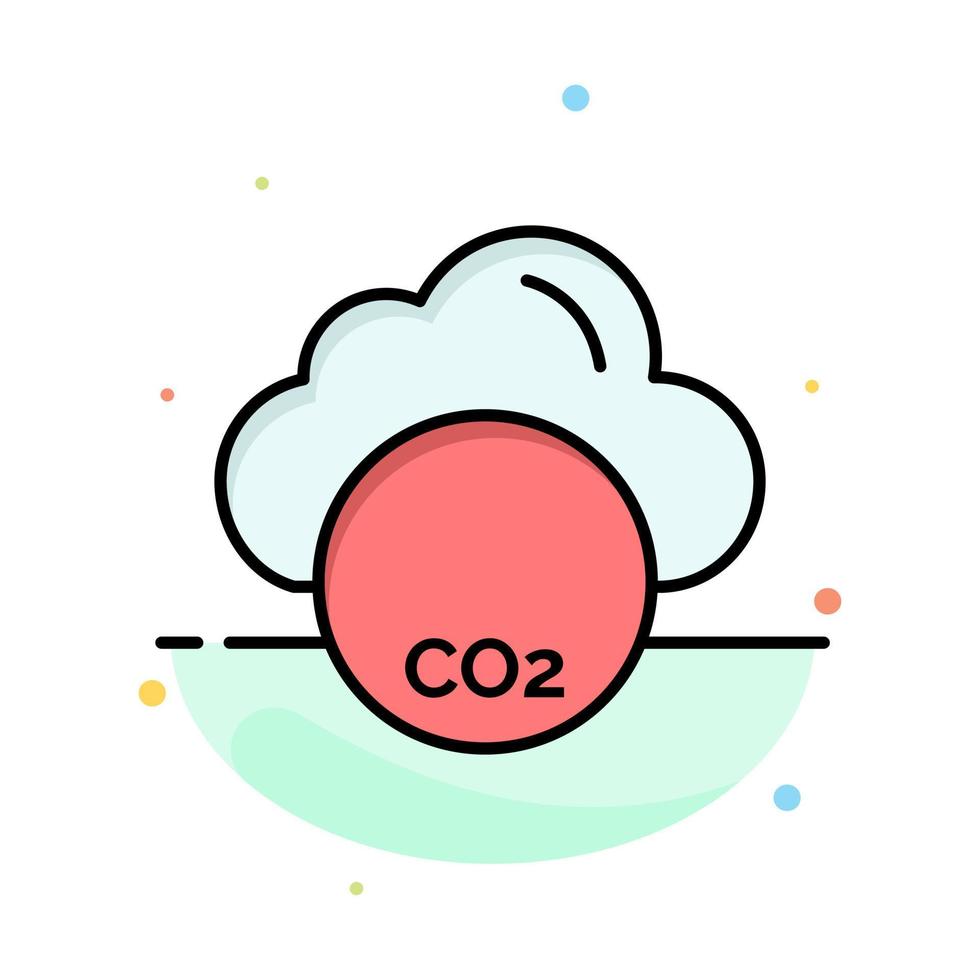 Environmental Pollution Co3 Industry Abstract Flat Color Icon Template vector