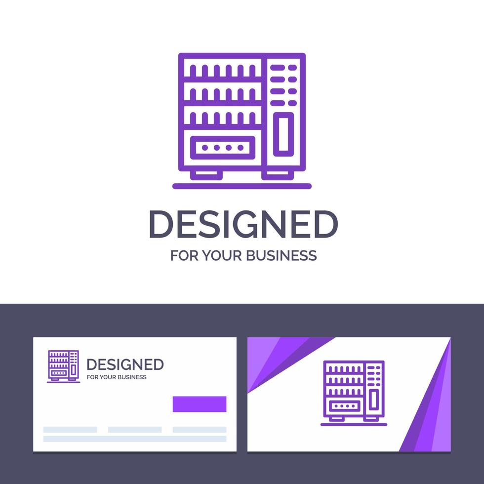 Creative Business Card and Logo template Furniture Interior Wardrobe Drawer Vector Illustration