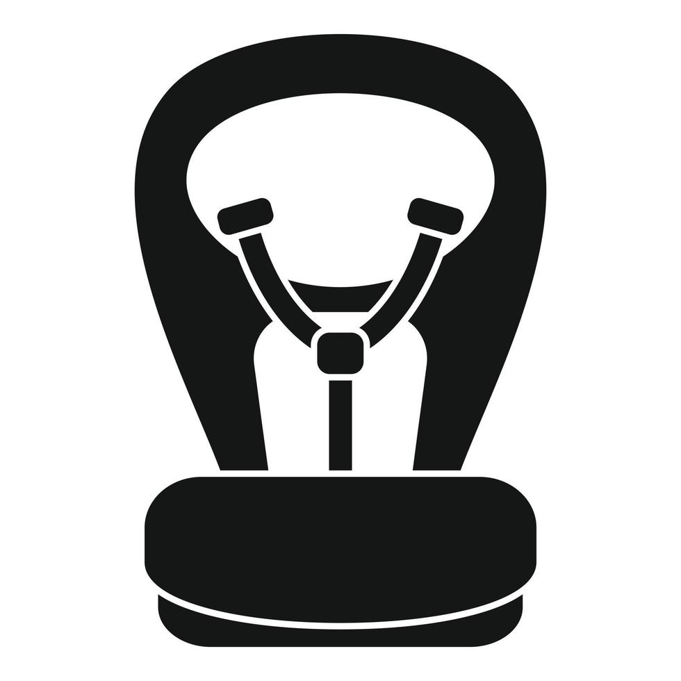 Safety baby car seat icon, simple style vector