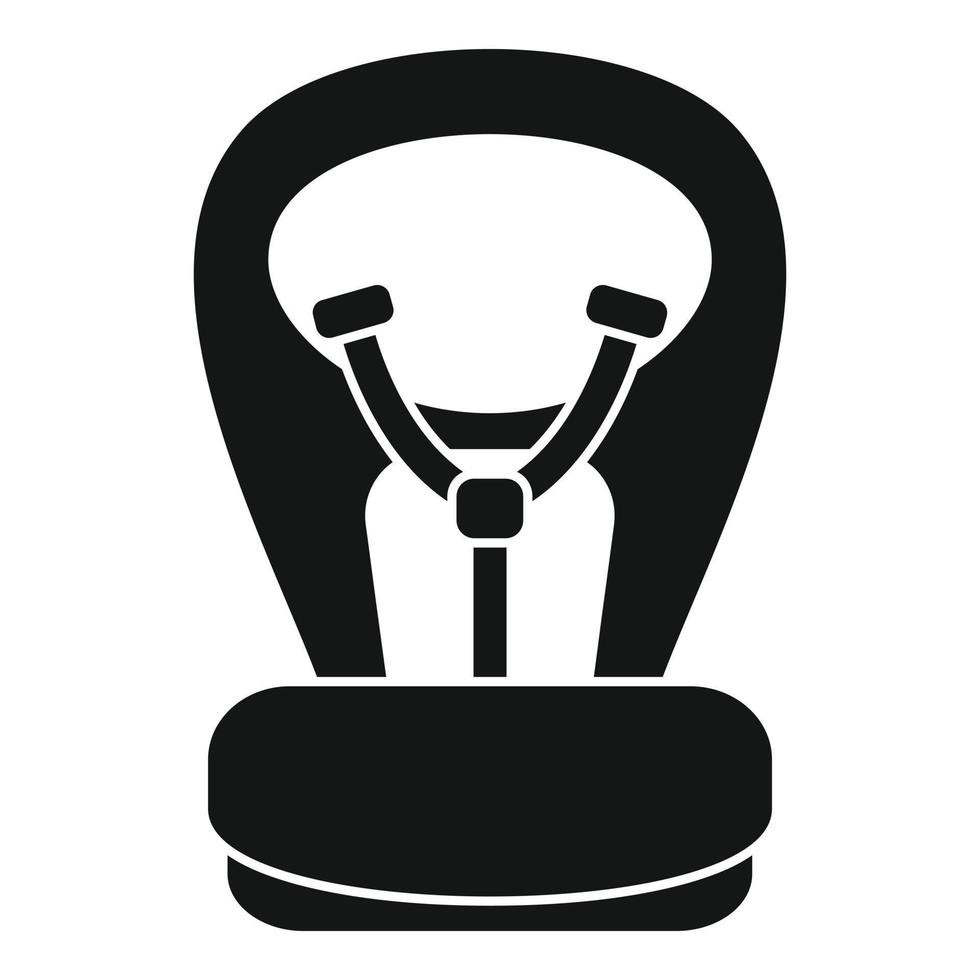 icono de asiento de coche de seguridad para bebés, estilo simple vector