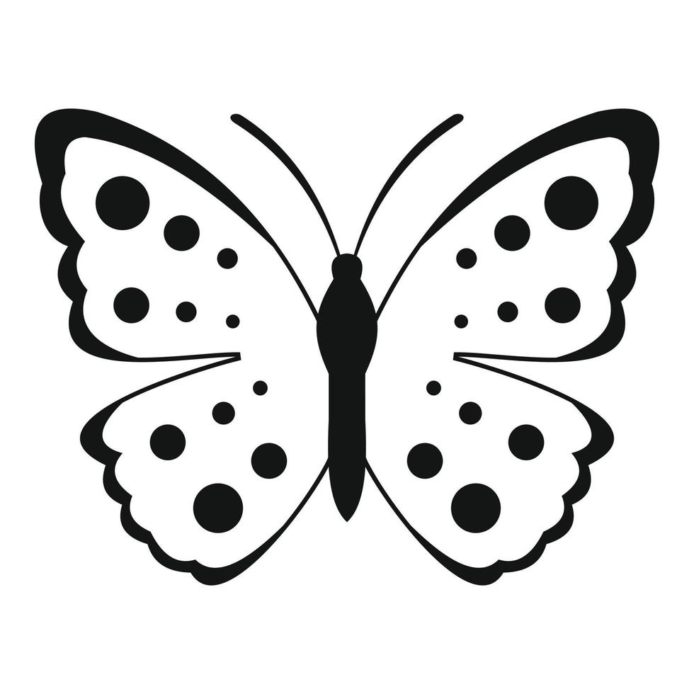 Spring butterfly icon, simple style. vector