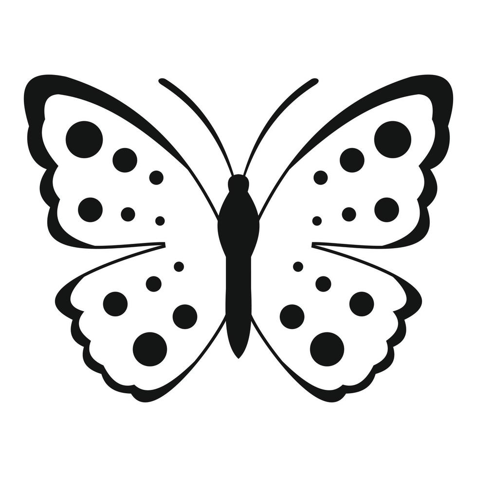 Spring butterfly icon, simple style. vector