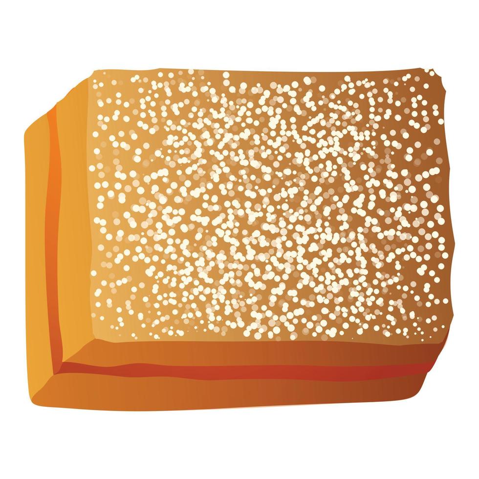 icono de pastel de pieza de gelatina, estilo de dibujos animados vector