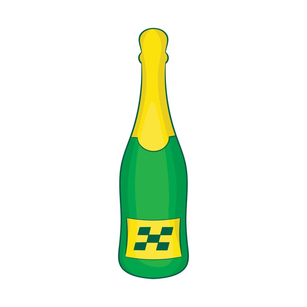Bottle of champagne icon, cartoon style vector