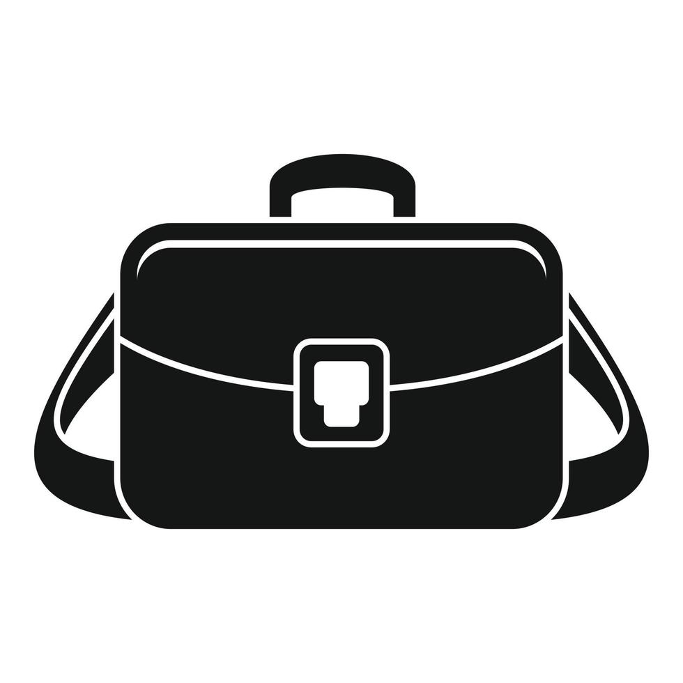 Camera bag icon, simple style vector