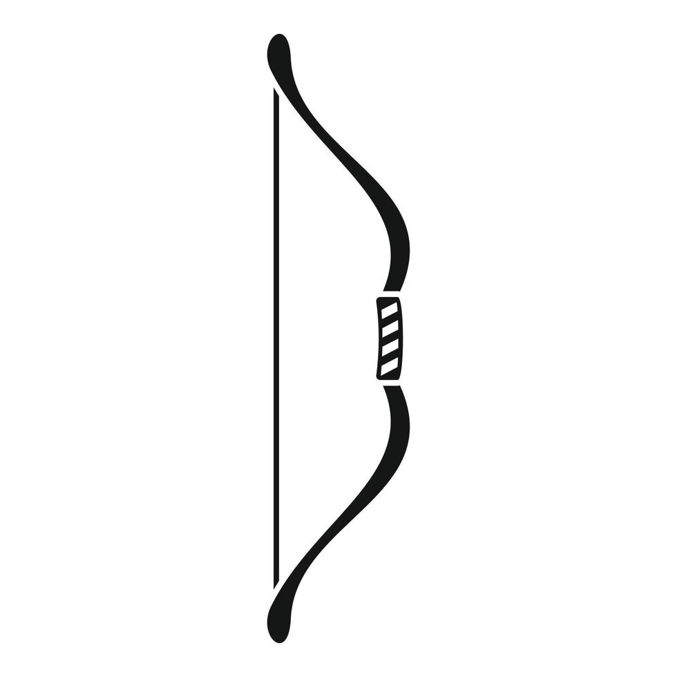 Traditional bow icon, simple style vector