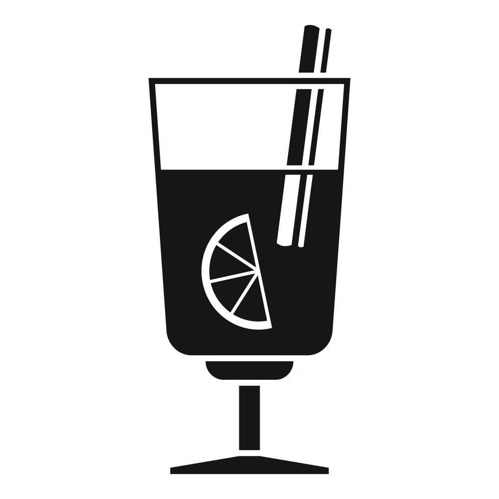 Mulled wine icon, simple style vector