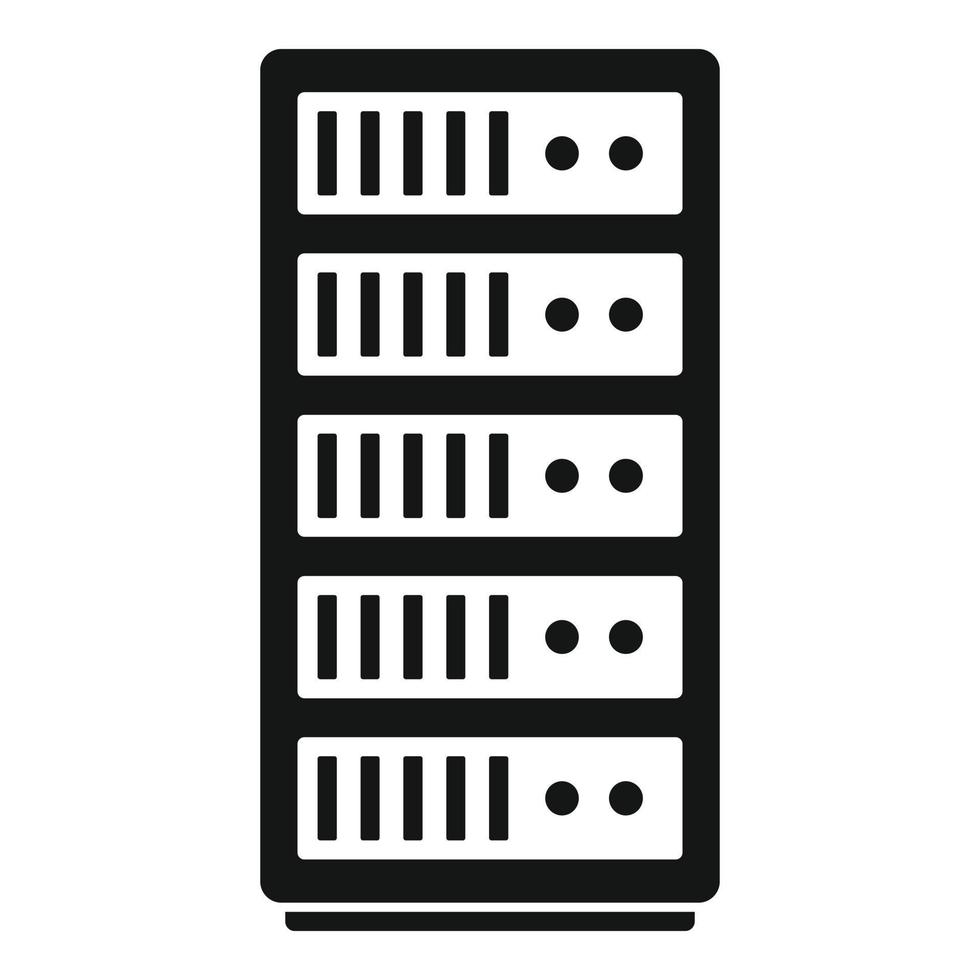 Storage data cloud server icon, simple style vector