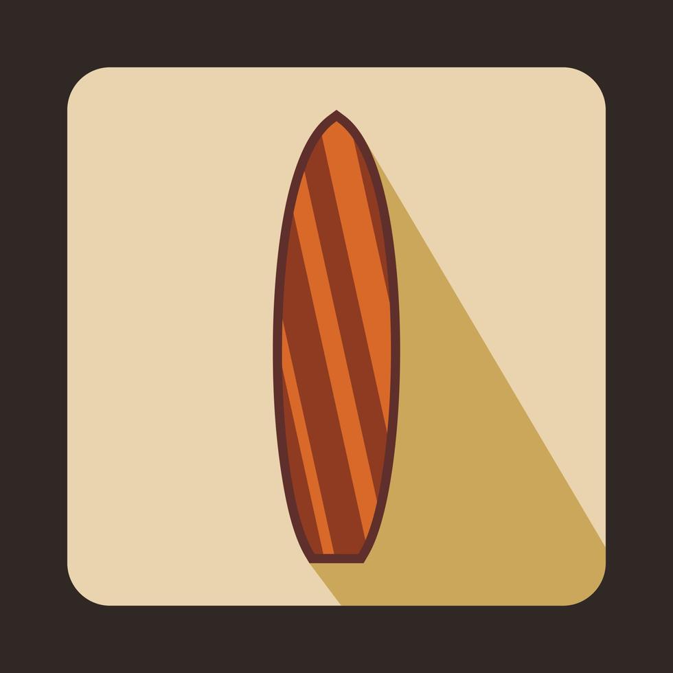Surfboard icon, flat style vector