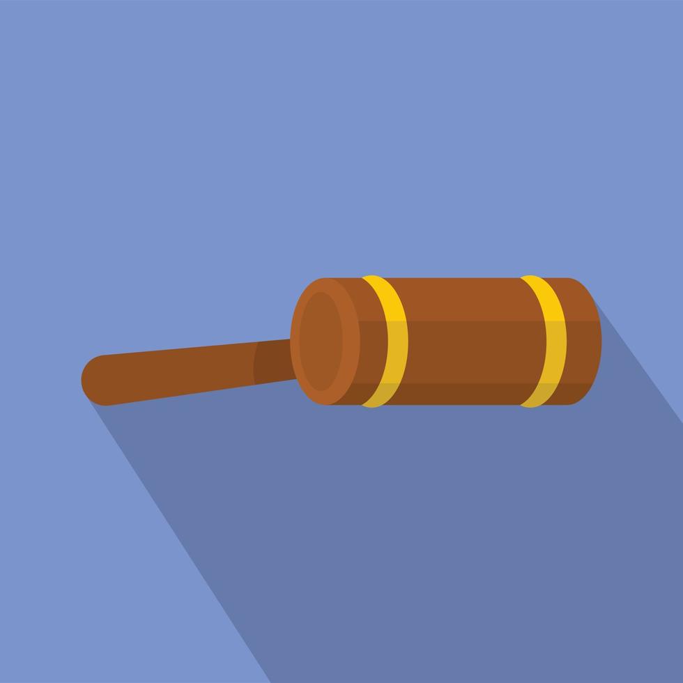 Justice gavel icon, flat style 14612870 Vector Art at Vecteezy