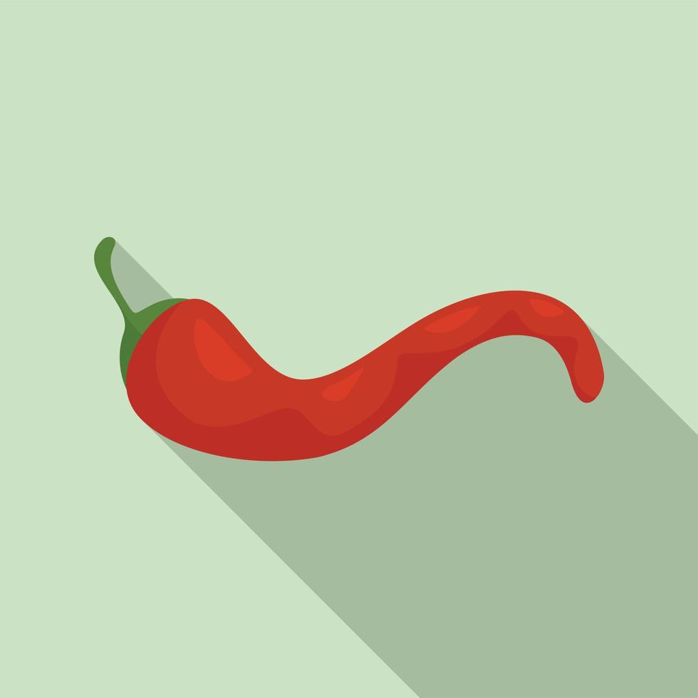 Sauce chili pepper icon, flat style vector
