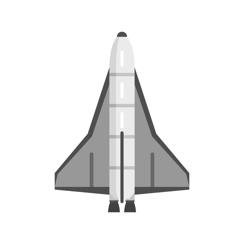 American spaceship icon, flat style vector