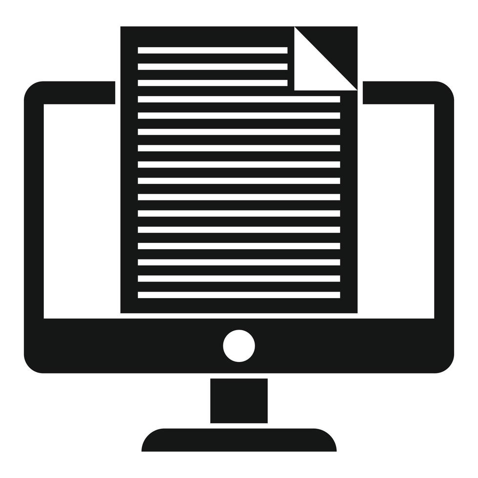 Journalist editor icon, simple style vector
