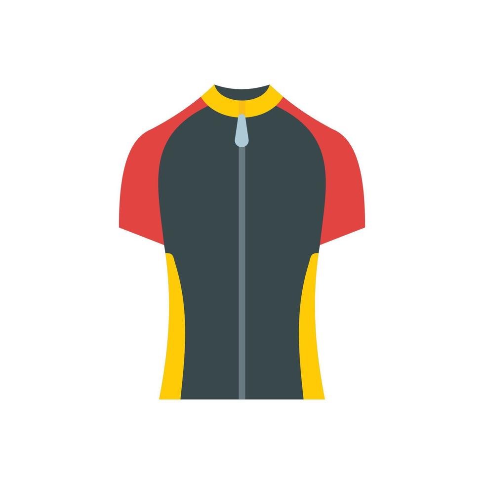 Bike zipper clothes icon, flat style vector