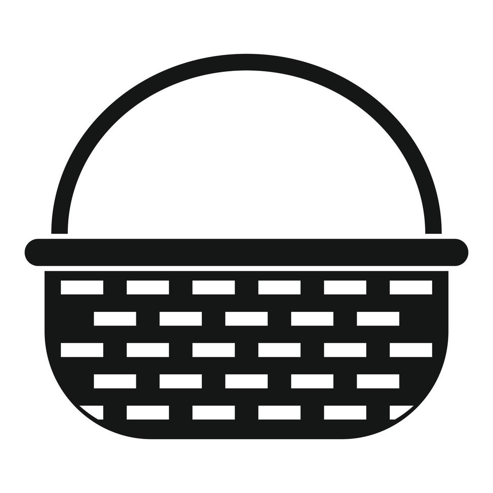 Decoration wicker icon, simple style vector