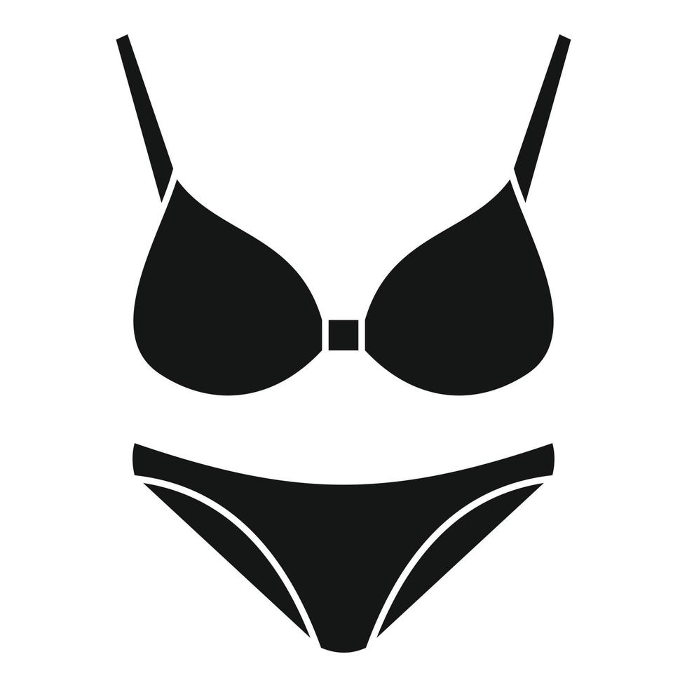 Retro swimsuit icon, simple style vector