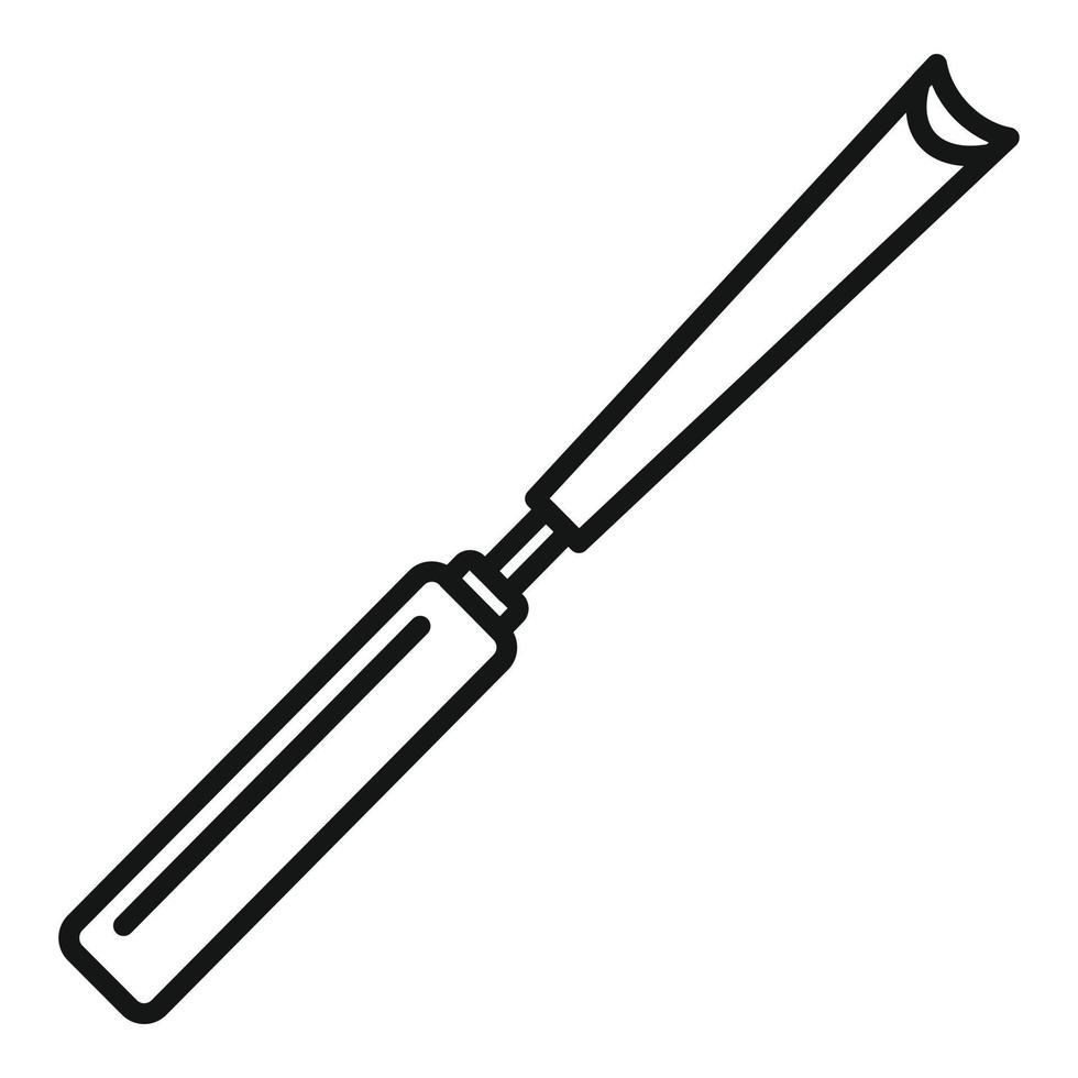 Chisel building icon, outline style vector