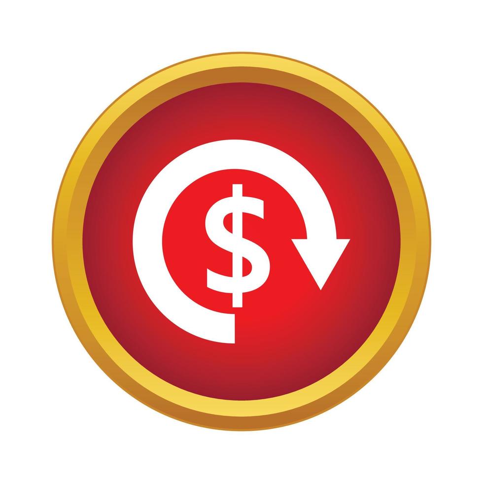 icono de cambio de moneda, estilo simple vector