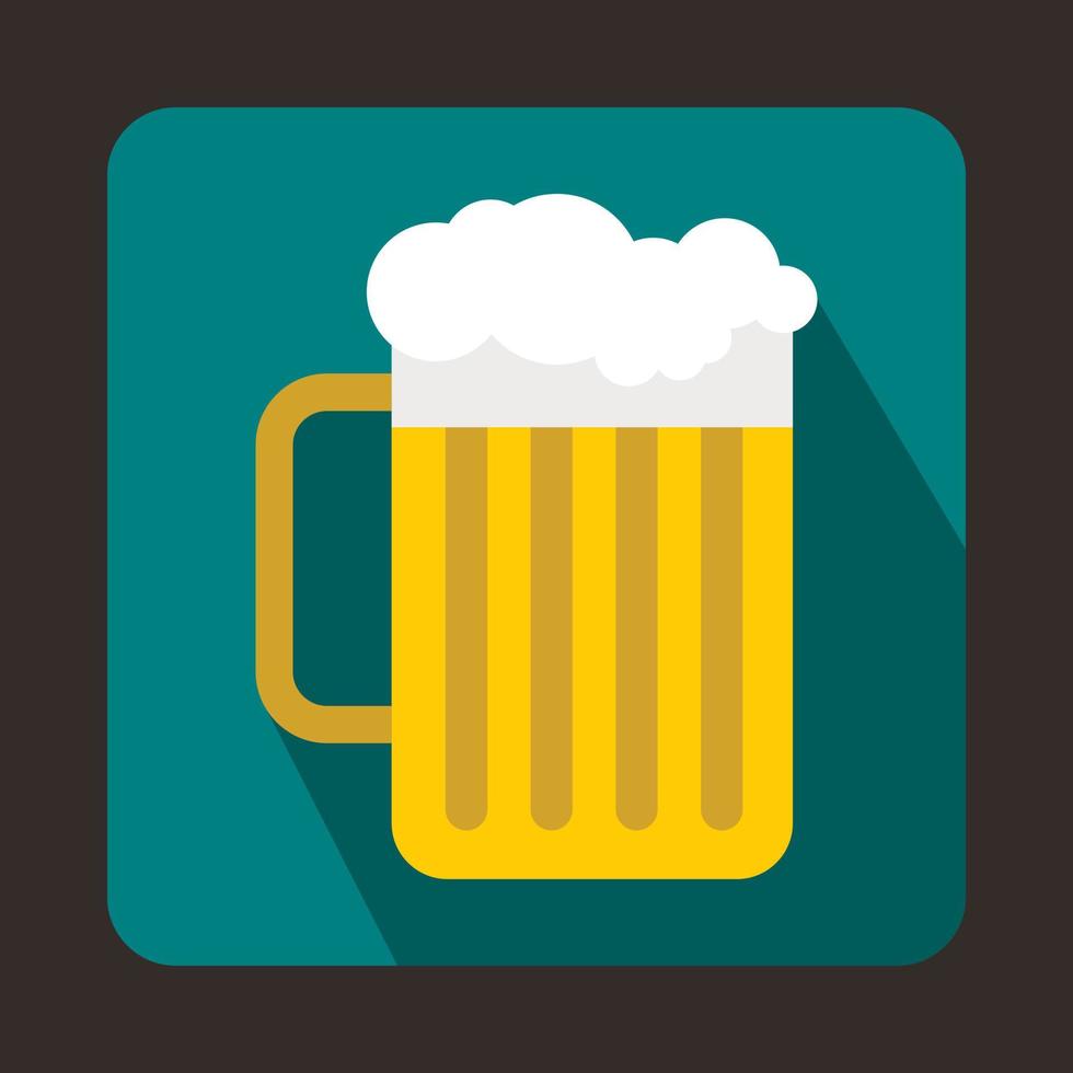 icono de jarra de cerveza en estilo plano vector