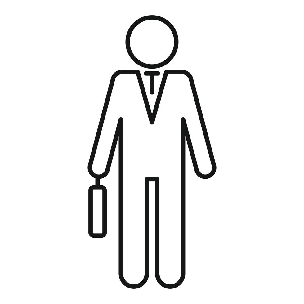 Businessman icon, outline style vector
