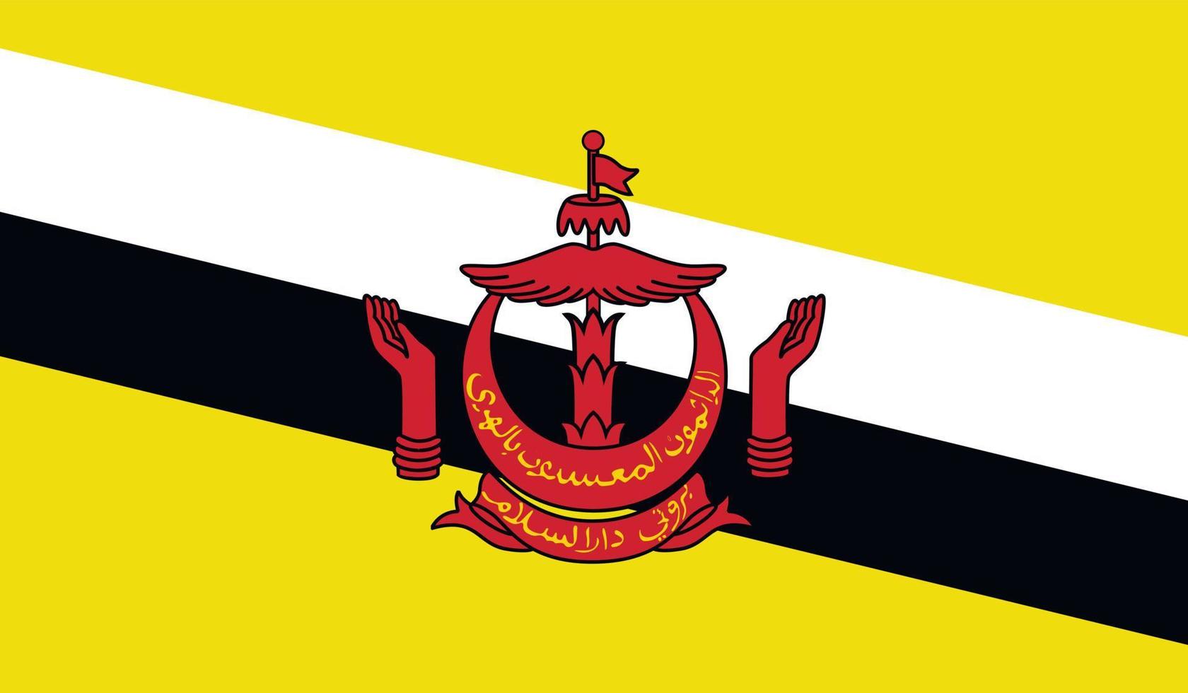 imagen de la bandera de brunei vector