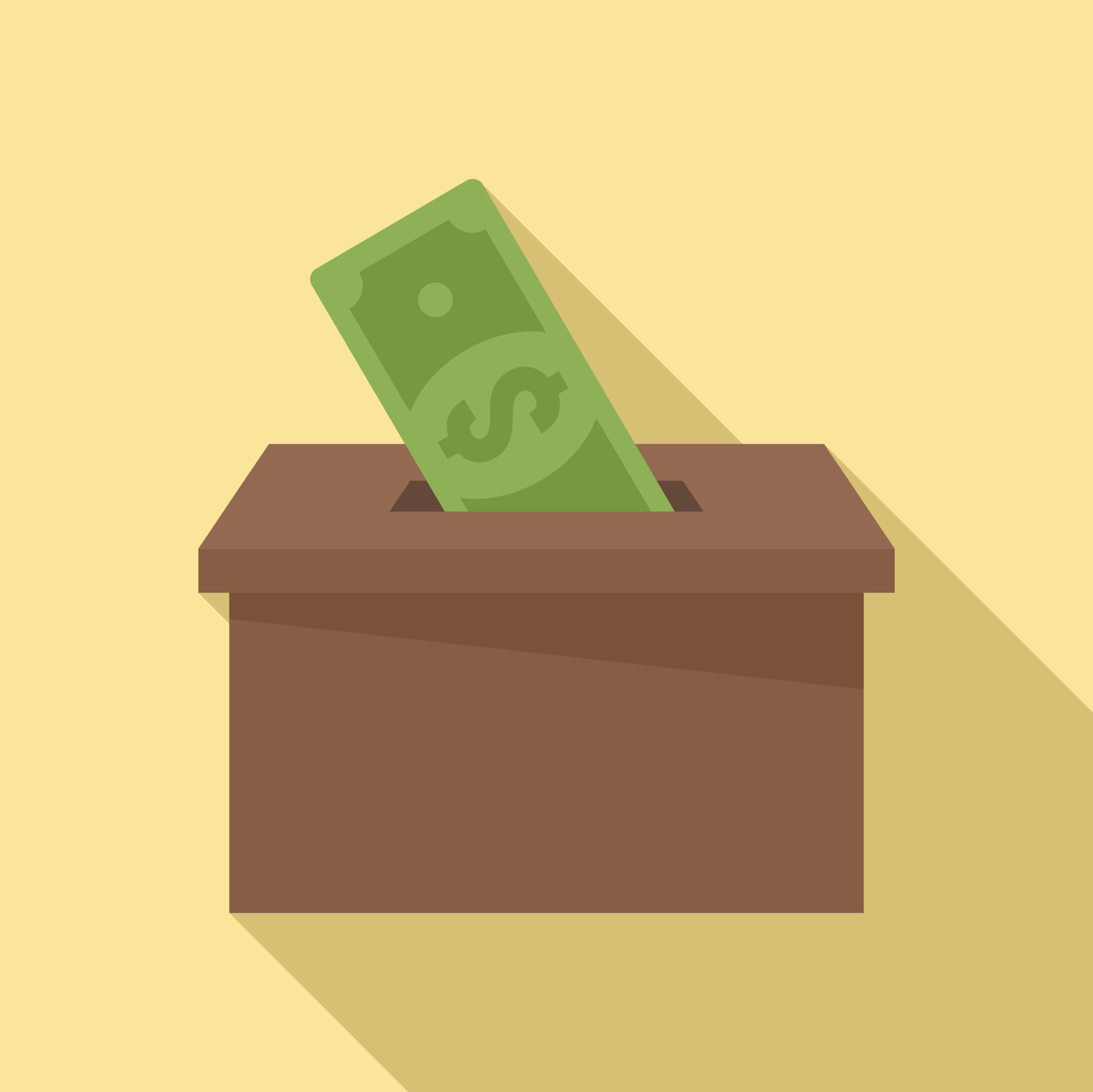 Money box donation icon, flat style 14613115 Vector Art at Vecteezy