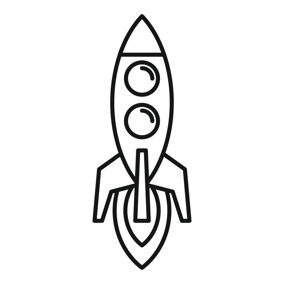 Opportunity rocket icon, outline style vector