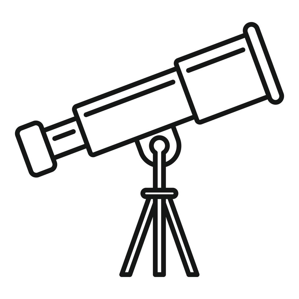 Telescope icon, outline style vector