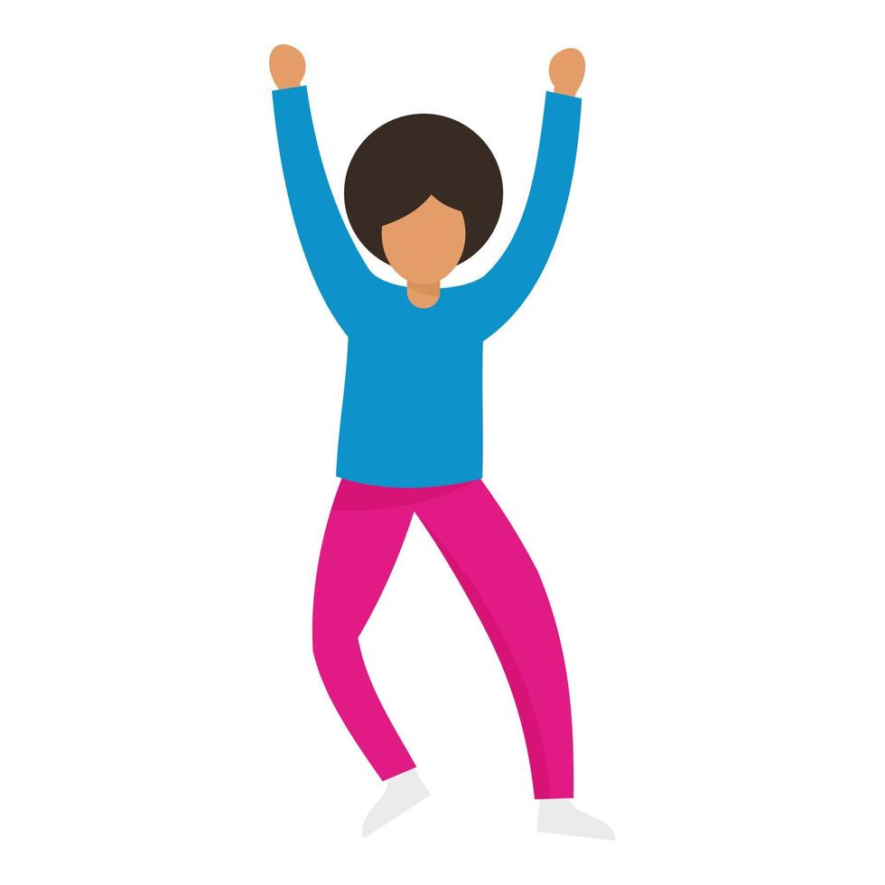 Man dancing icon, flat style vector