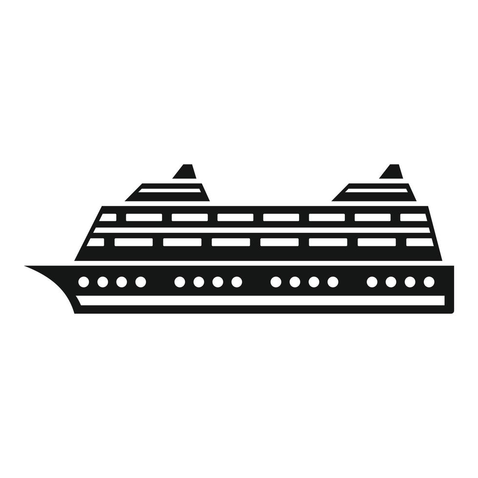 Ocean liner icon, simple style vector