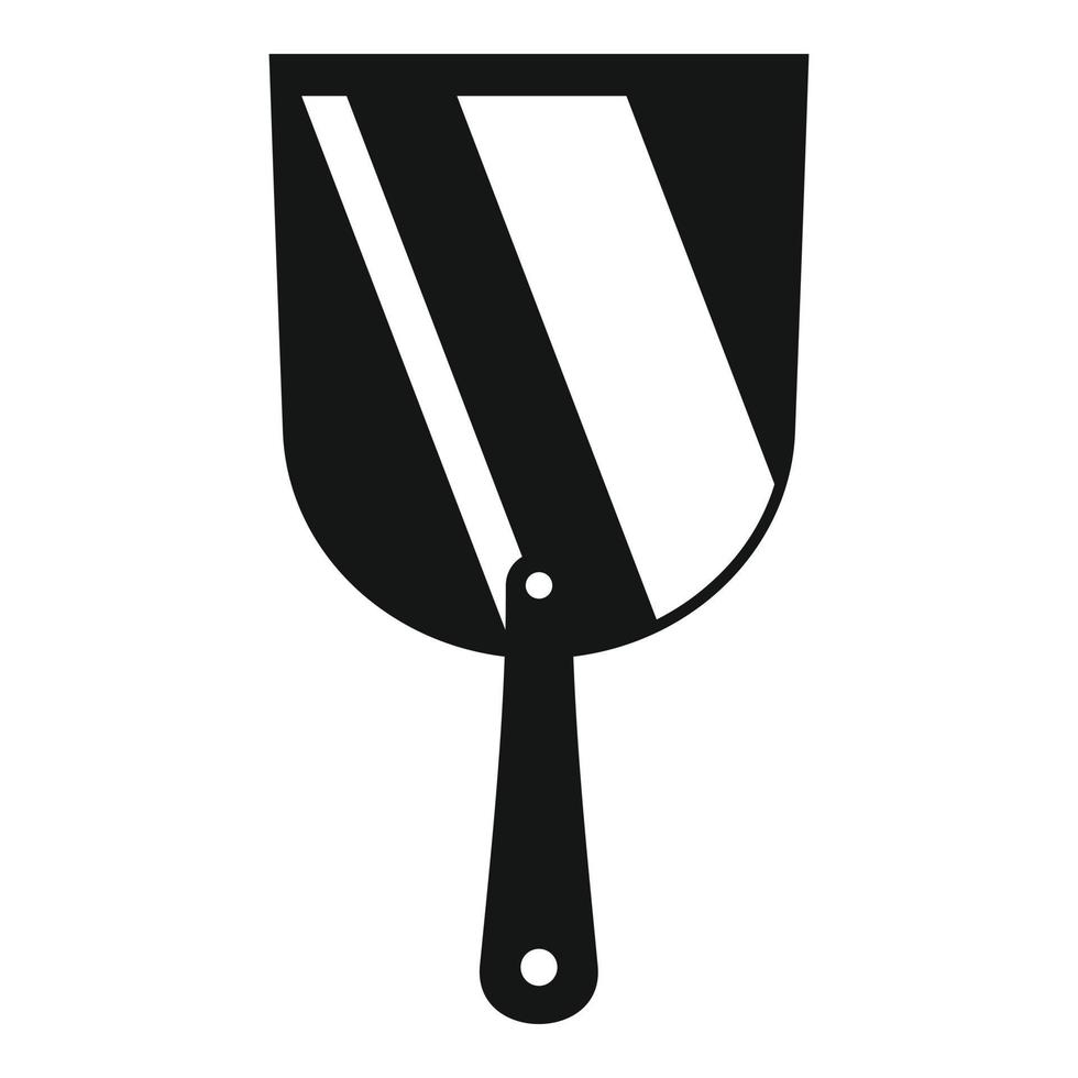 Putty knife spatula icon, simple style vector