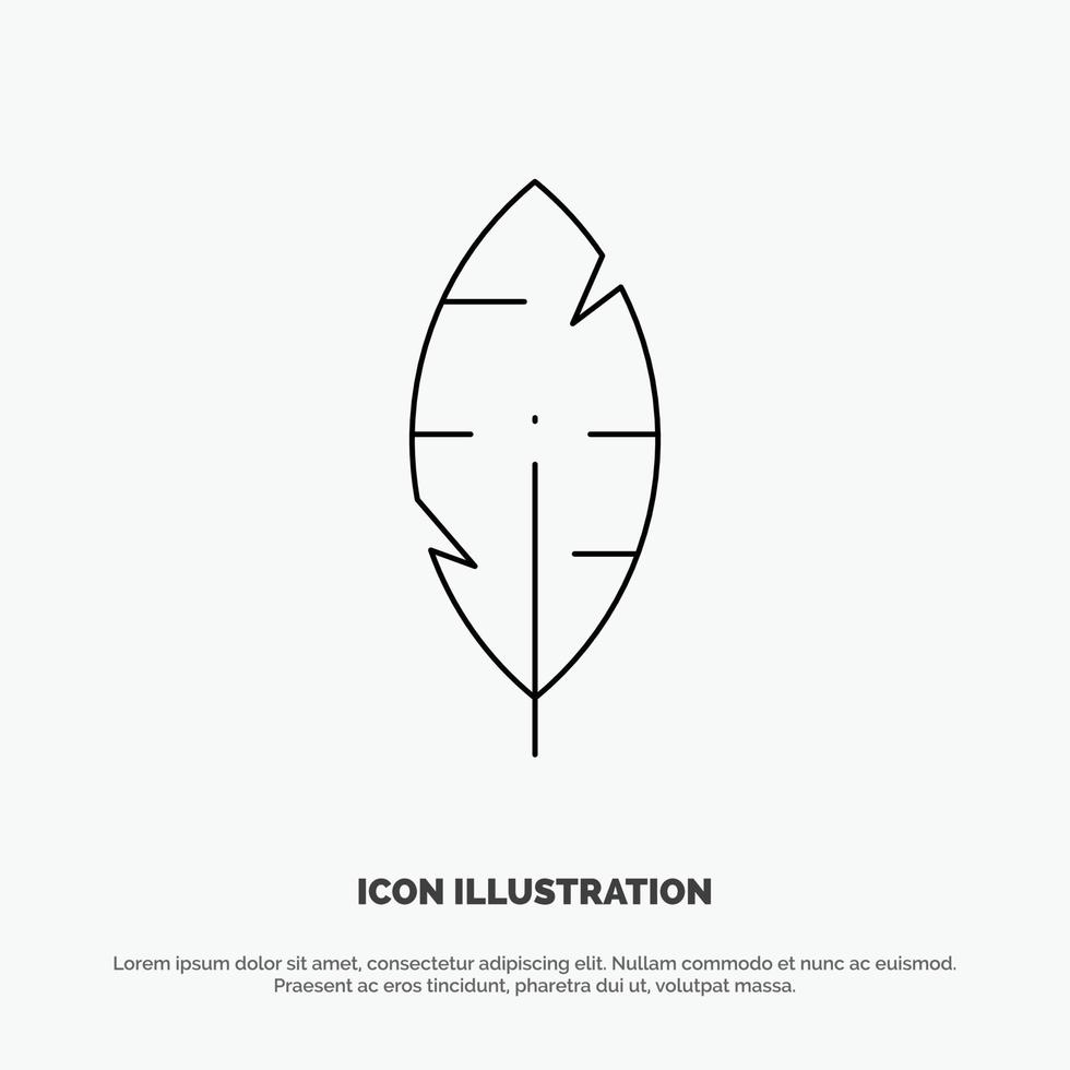 Feather Ink Write Vector Line Icon