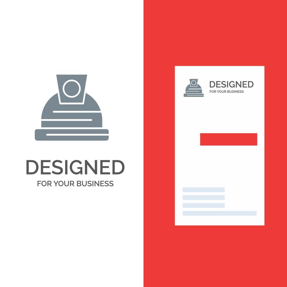 Architecture Construction Helmet Grey Logo Design and Business Card Template vector