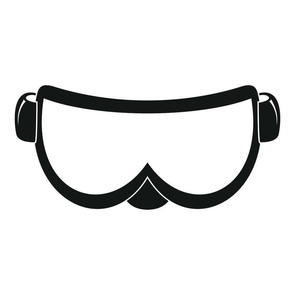 Ski glasses icon, simple style vector