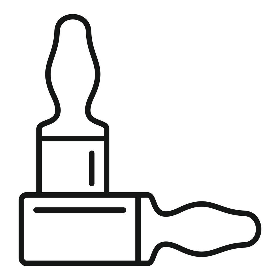 Syringe ampule icon, outline style vector
