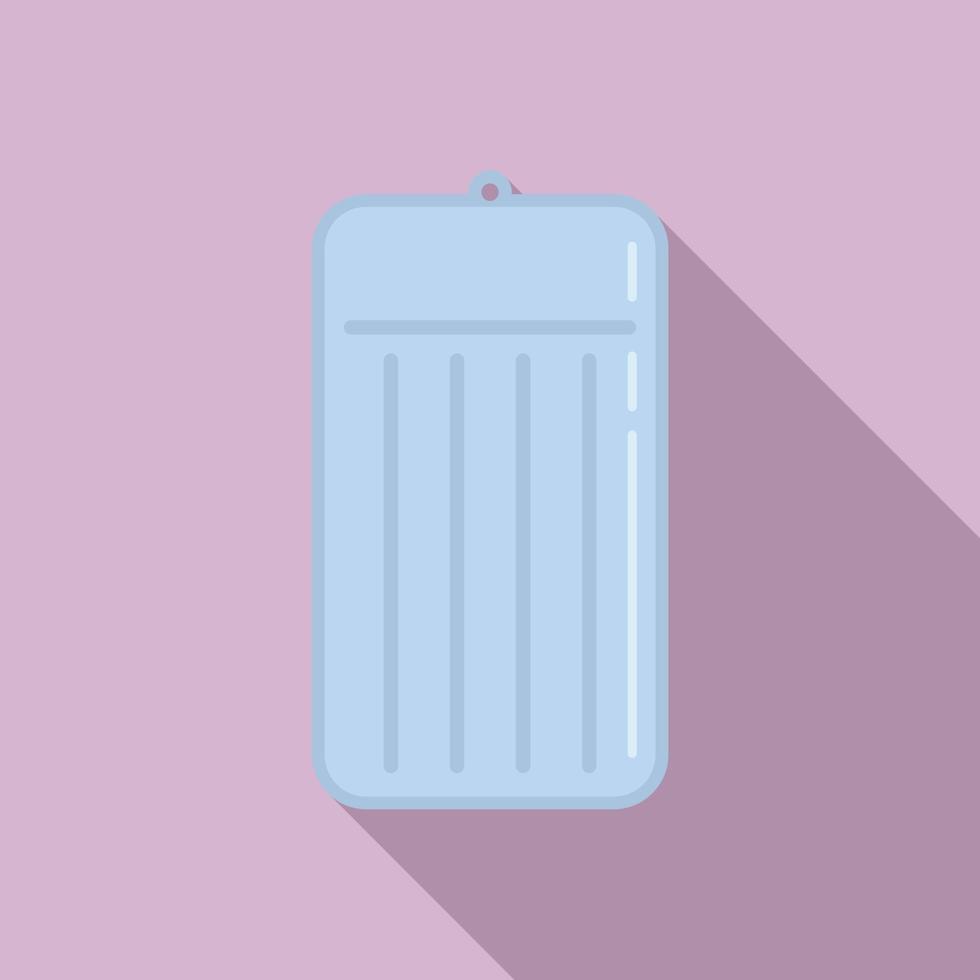 Pool inflatable mattress icon, flat style vector