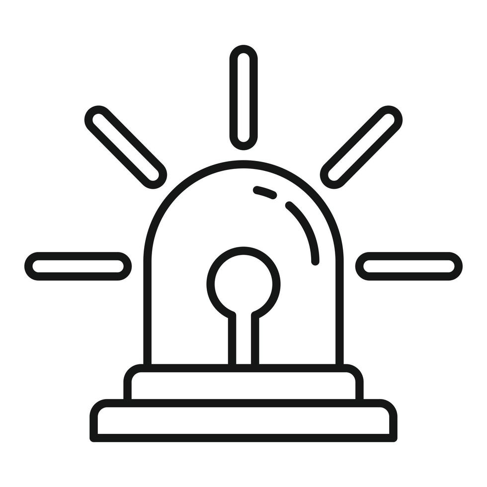Guard flash light icon, outline style vector