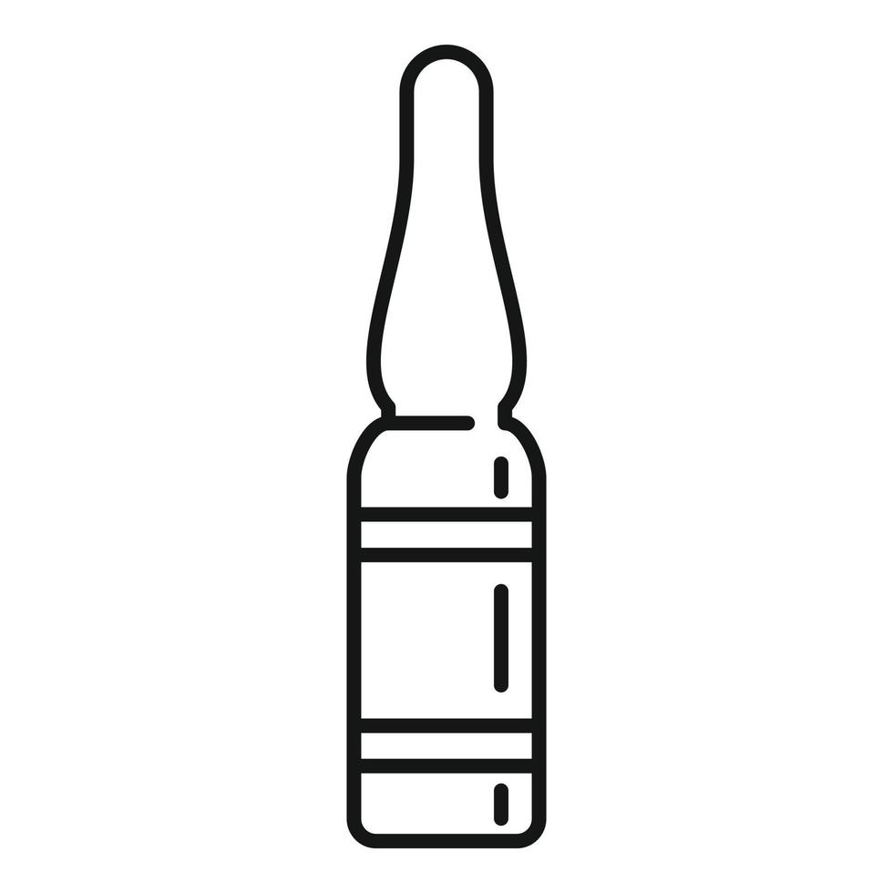 Syringe ampule icon, outline style vector