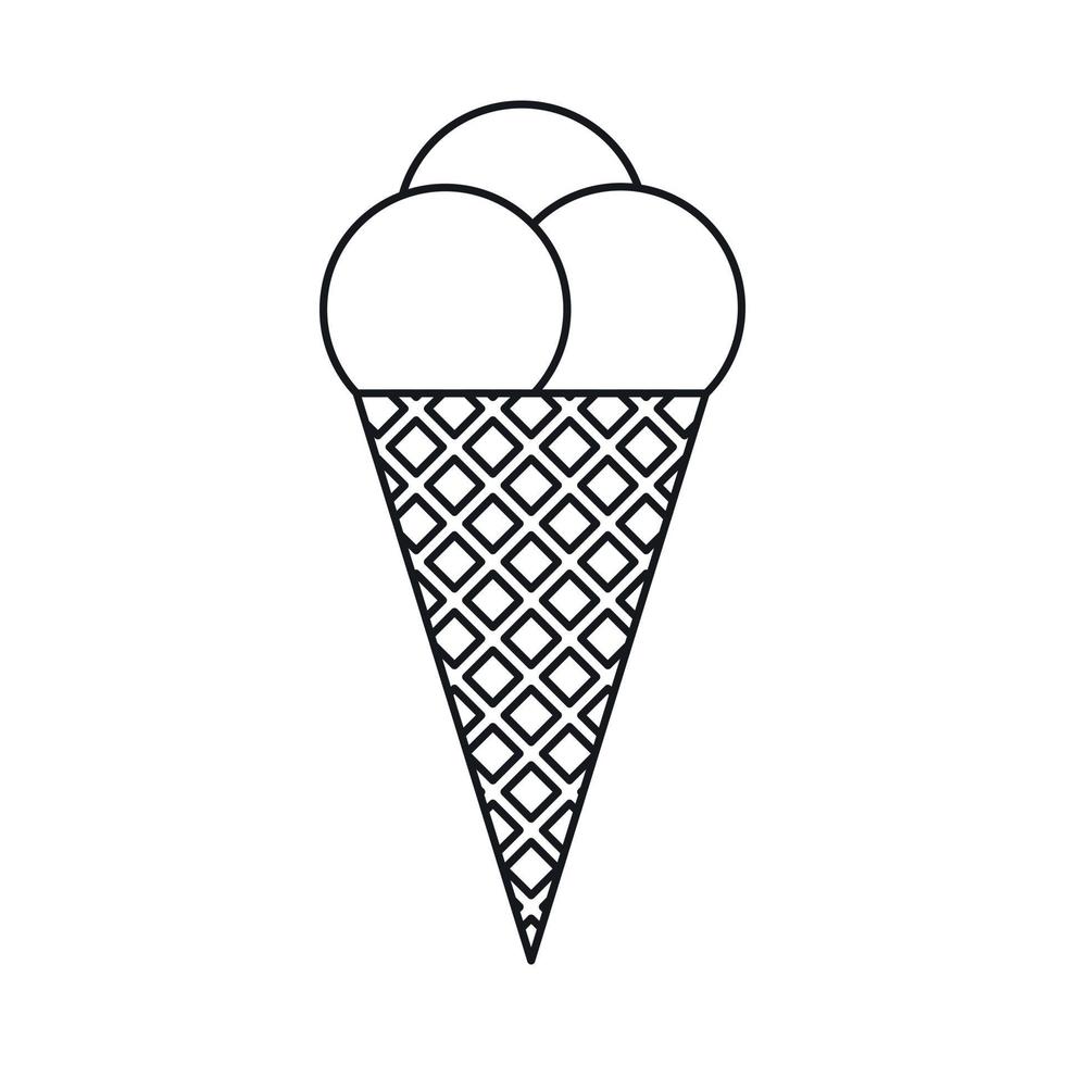 Ice Cream icon, outline style vector