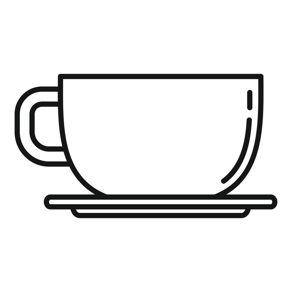 icono de taza de café, estilo de contorno vector