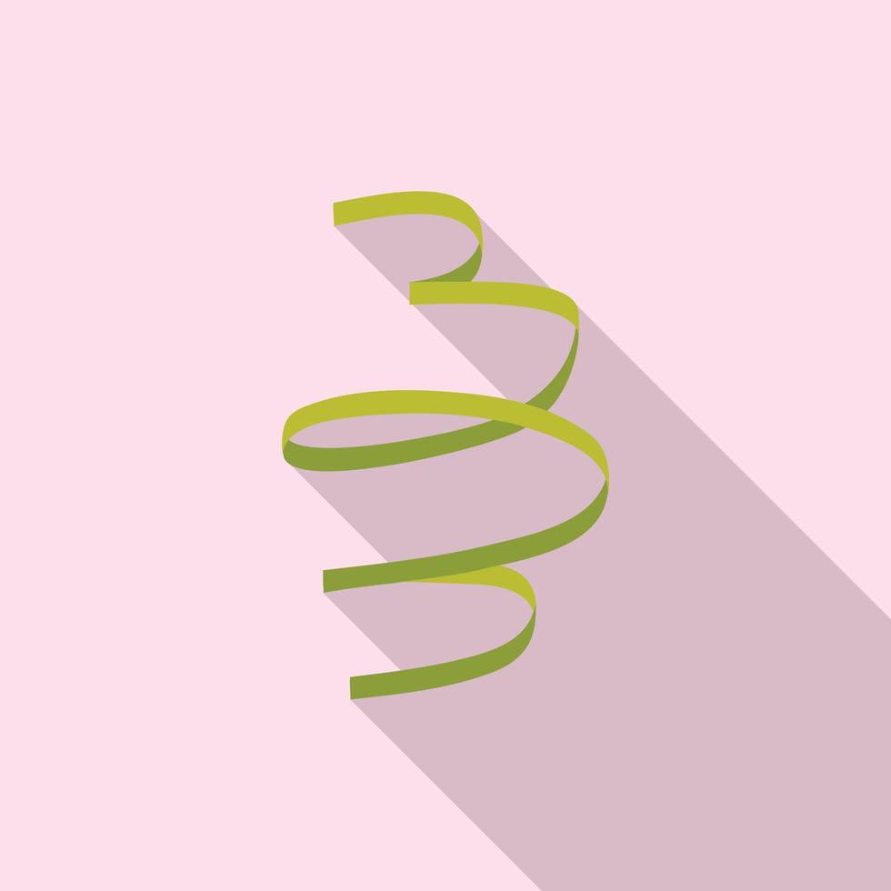 Lime serpentine icon, flat style vector