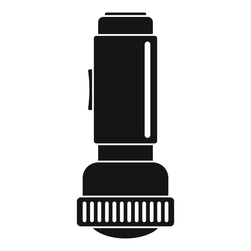 icono de luz de flash, estilo simple vector