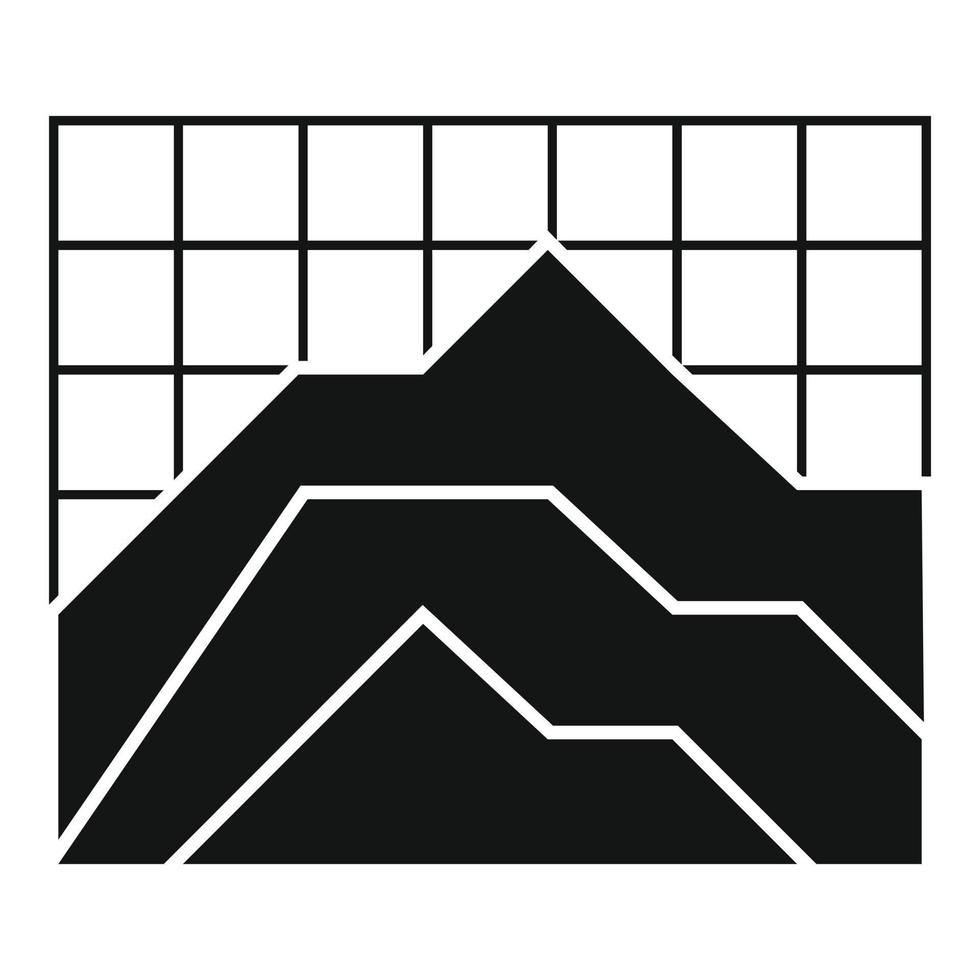 Graph icon vector simple