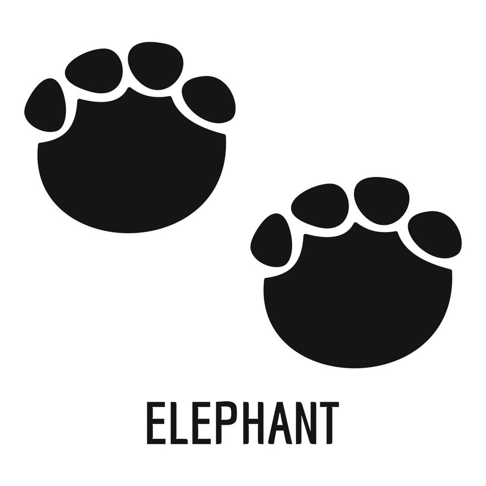Elephant step icon, simple style. vector