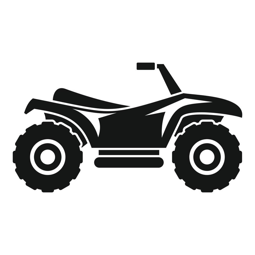 Terrain quad bike icon, simple style vector