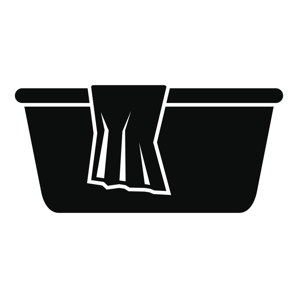 Wash basin icon, simple style vector