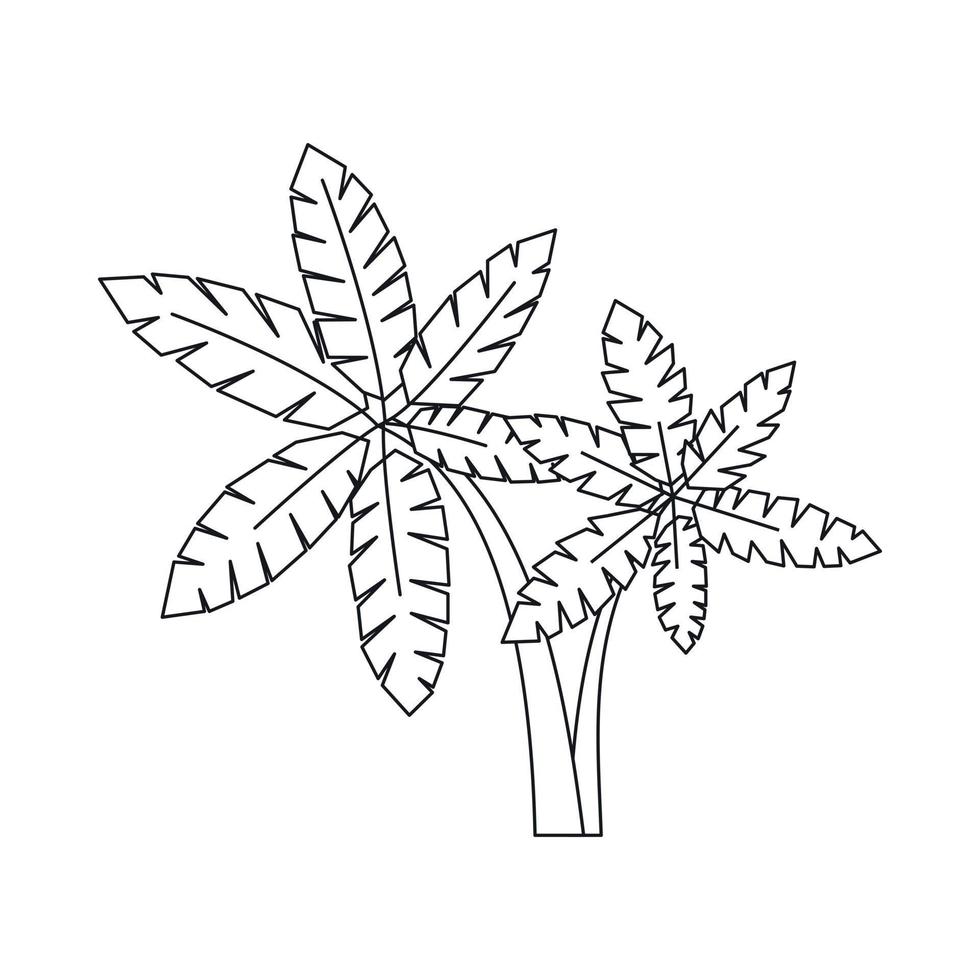 Palma icon, outline style vector